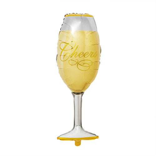 31" Champagne Glass Cheers foil balloon