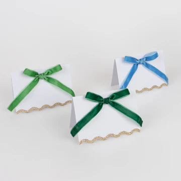 Velvet Bow Place Cards- 6 pk