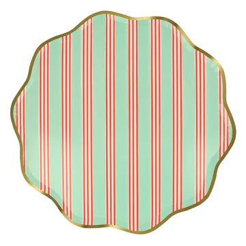 Festive Stripe Stripes large Plates - 8 pk