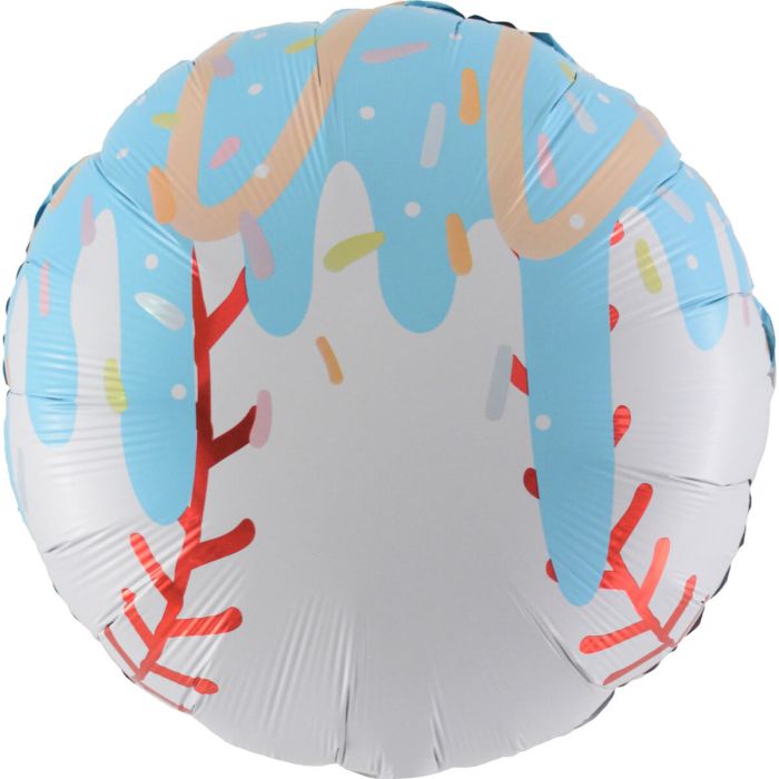 24" Blue ice cream baseball balloon