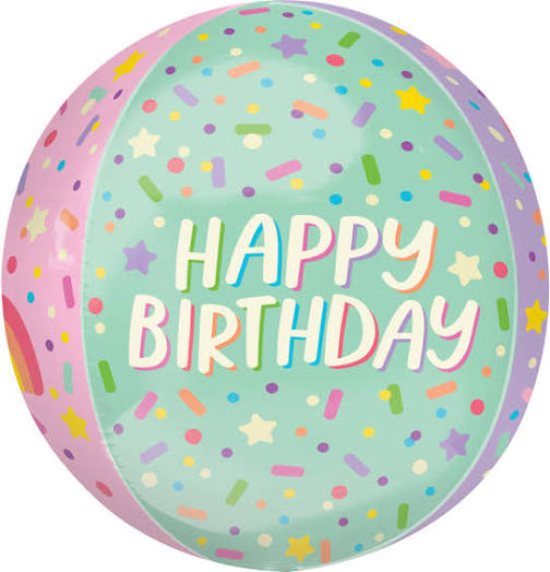 15" happy birthday ice cream party orz balloon
