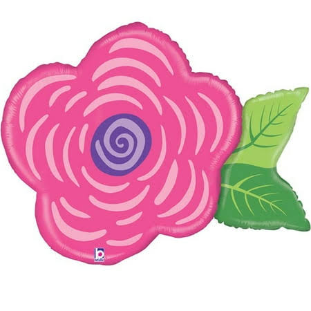 30" pink flower foil balloon