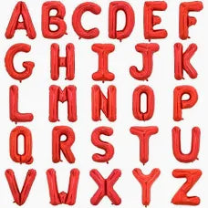 16" red foil letters