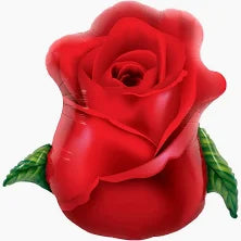 33" Red rose foil balloon