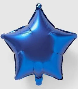 18" royal blue foil star