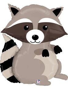 30" Animal woodland racoon foil balloon