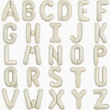 16" Sand White foil letters